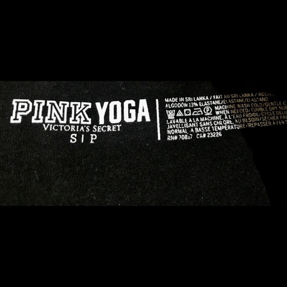 EUC 🔥PINK BY VS YOGA STRAIGHT LEGGINGS REALLY CUTE&BLING ON WAISTBAND (PINK) - Picture 8 of 8
